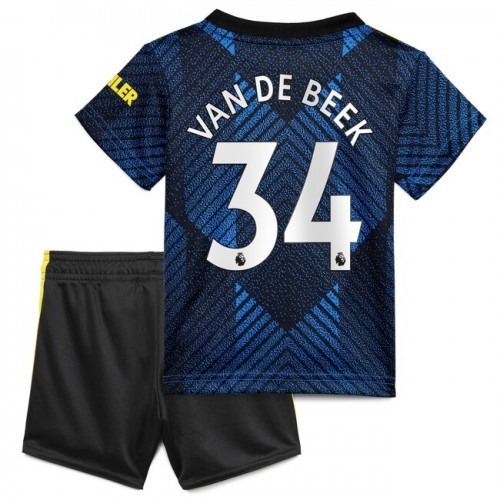 Manchester United Fodboldtrøjer Donny van de Beek 34 Børn 3. sæt 2021/22 Kort ærmer Manchester United Fodboldtrøjer Donny van de Beek 34 Børn 3. sæt 2021/22 Kort ærmer